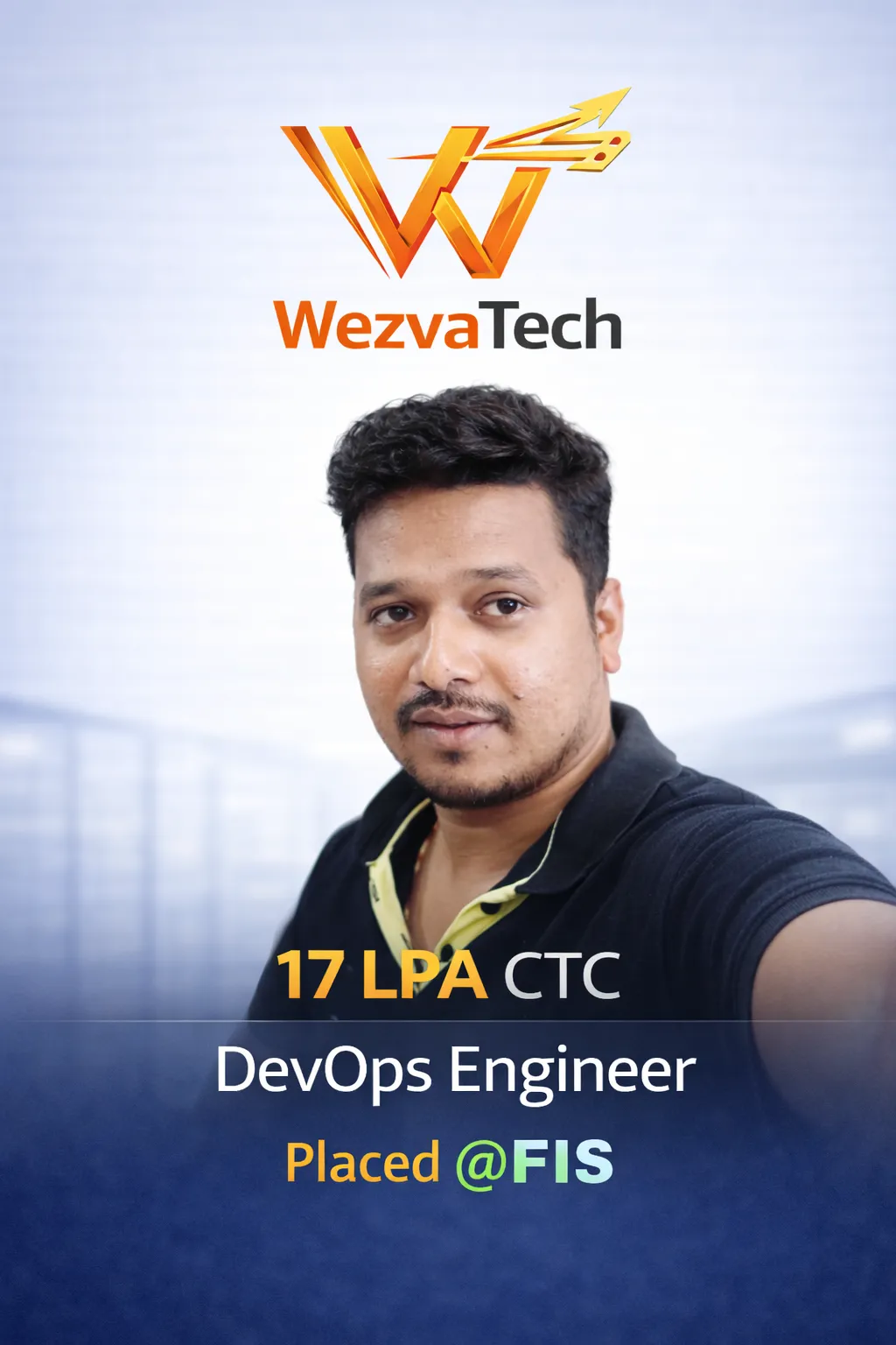 Placed learner 13 from WezvaTech placement outcomes