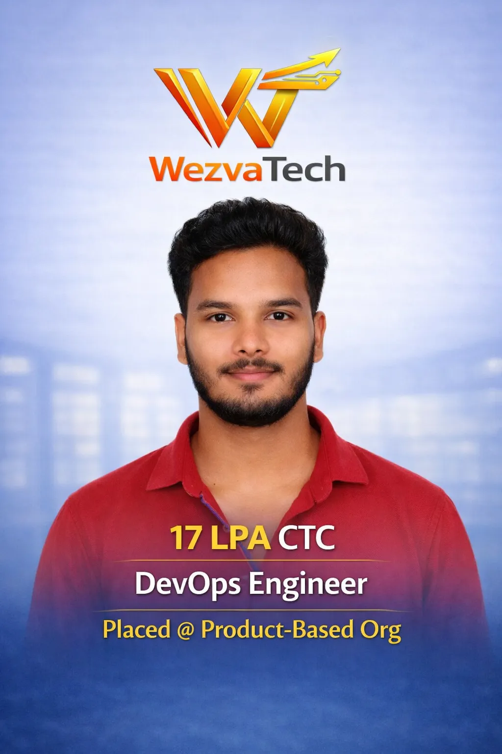 Placed learner 16 from WezvaTech placement outcomes