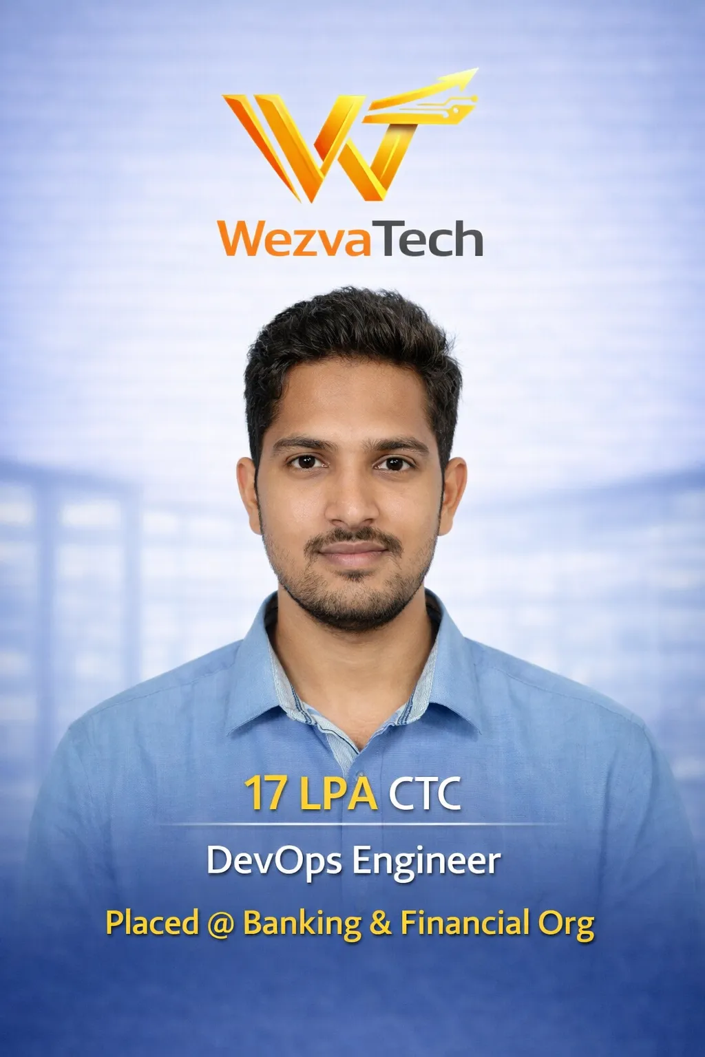 Placed learner 17 from WezvaTech placement outcomes