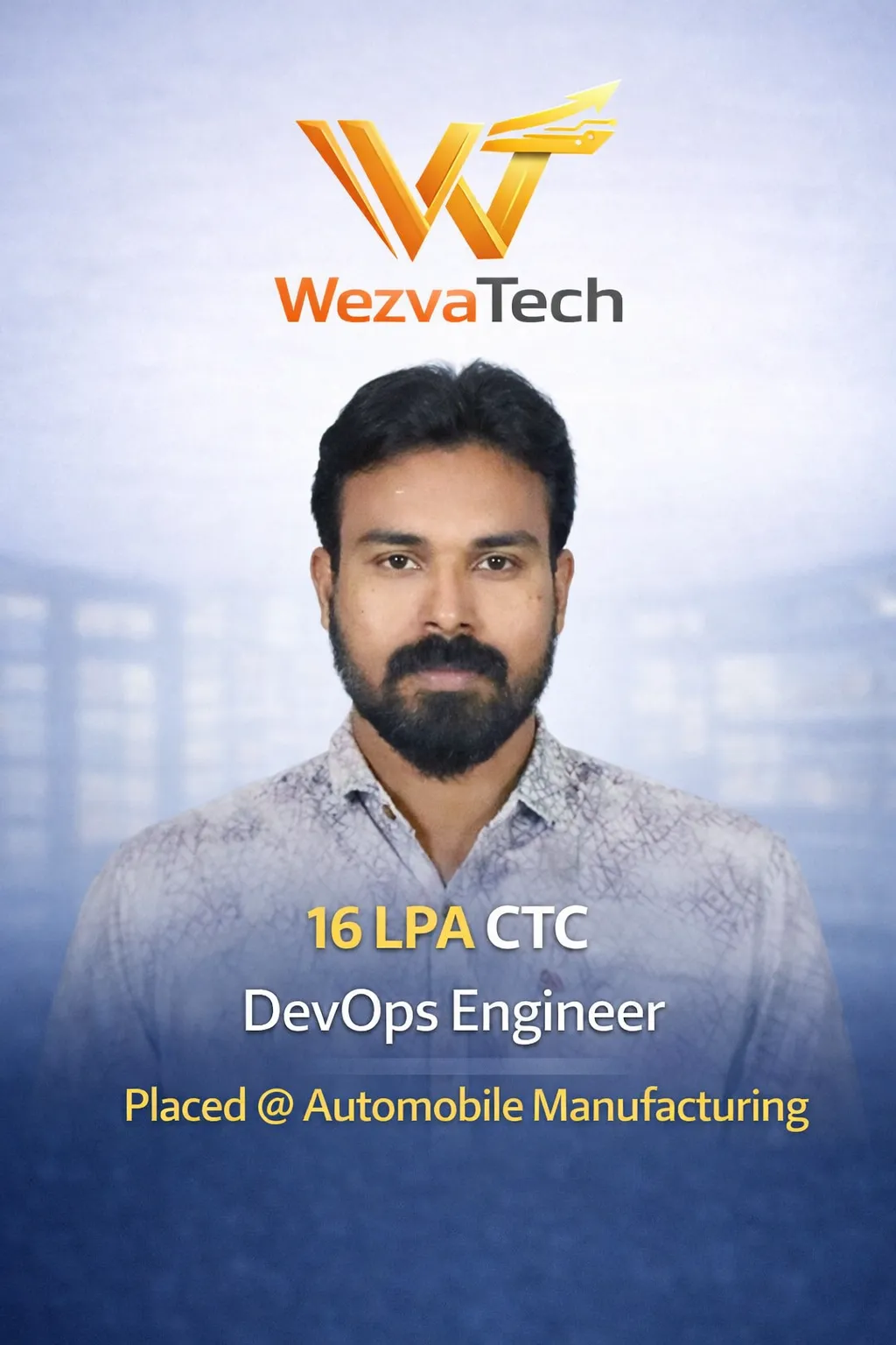 Placed learner 20 from WezvaTech placement outcomes