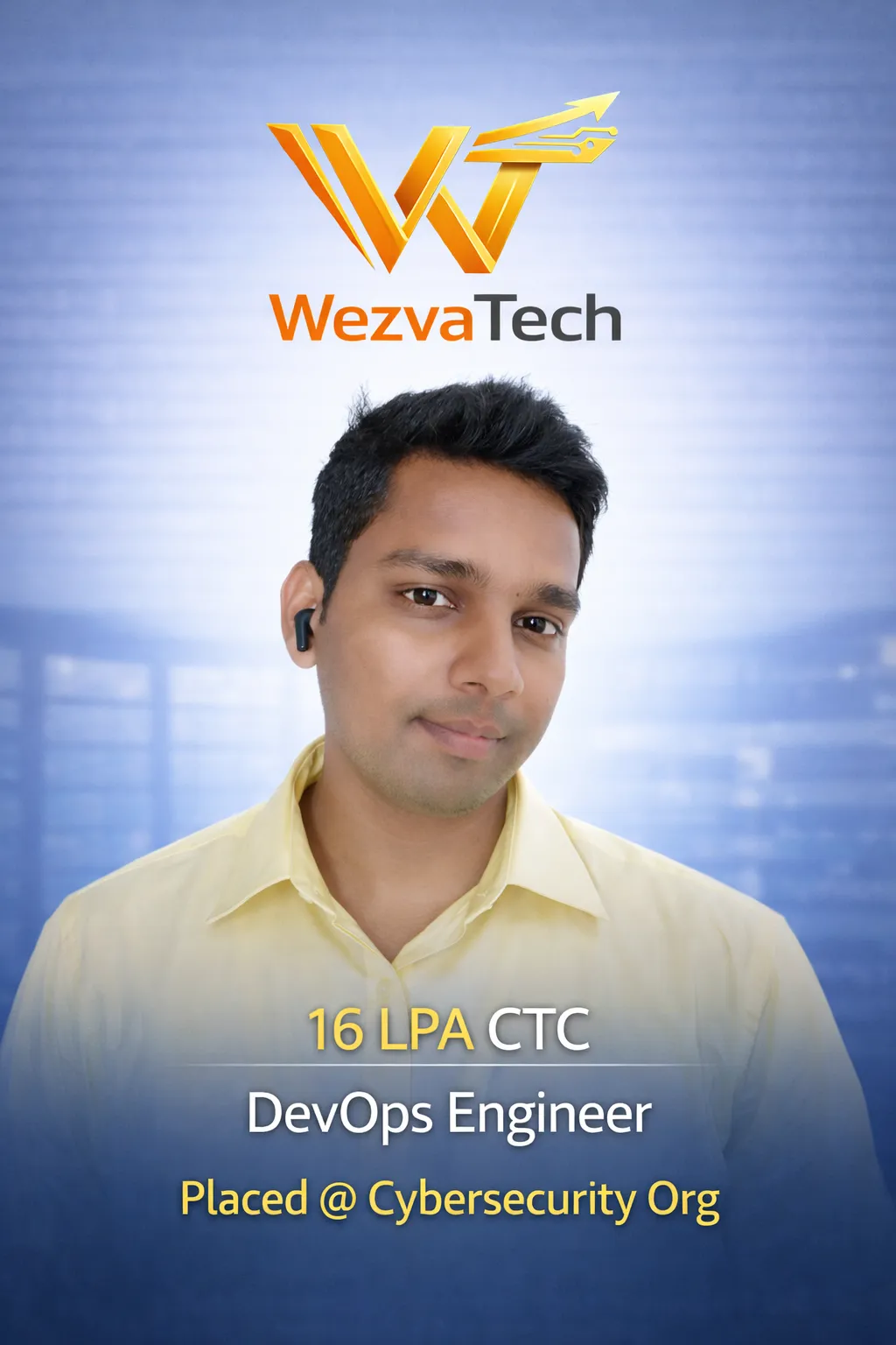 Placed learner 22 from WezvaTech placement outcomes