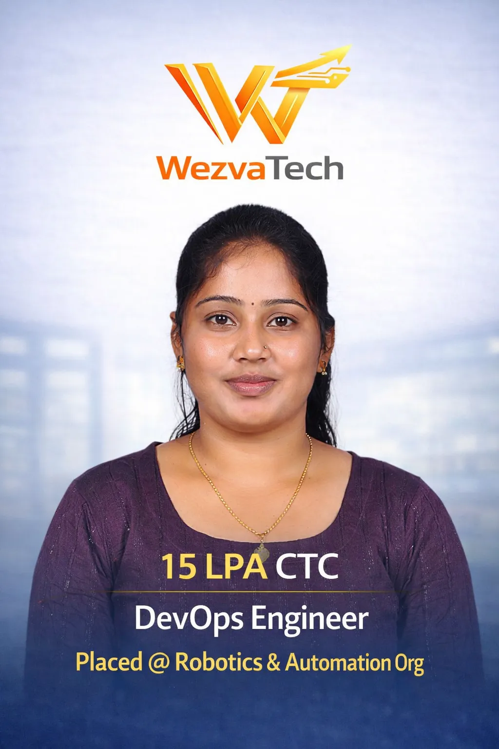Placed learner 28 from WezvaTech placement outcomes