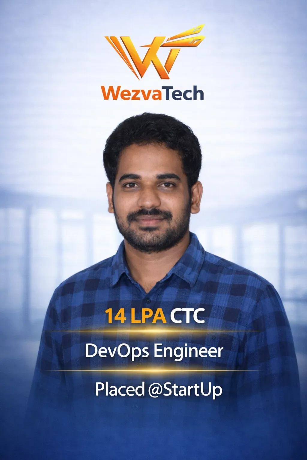 Placed learner 32 from WezvaTech placement outcomes