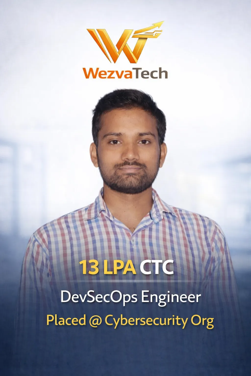 Placed learner 33 from WezvaTech placement outcomes