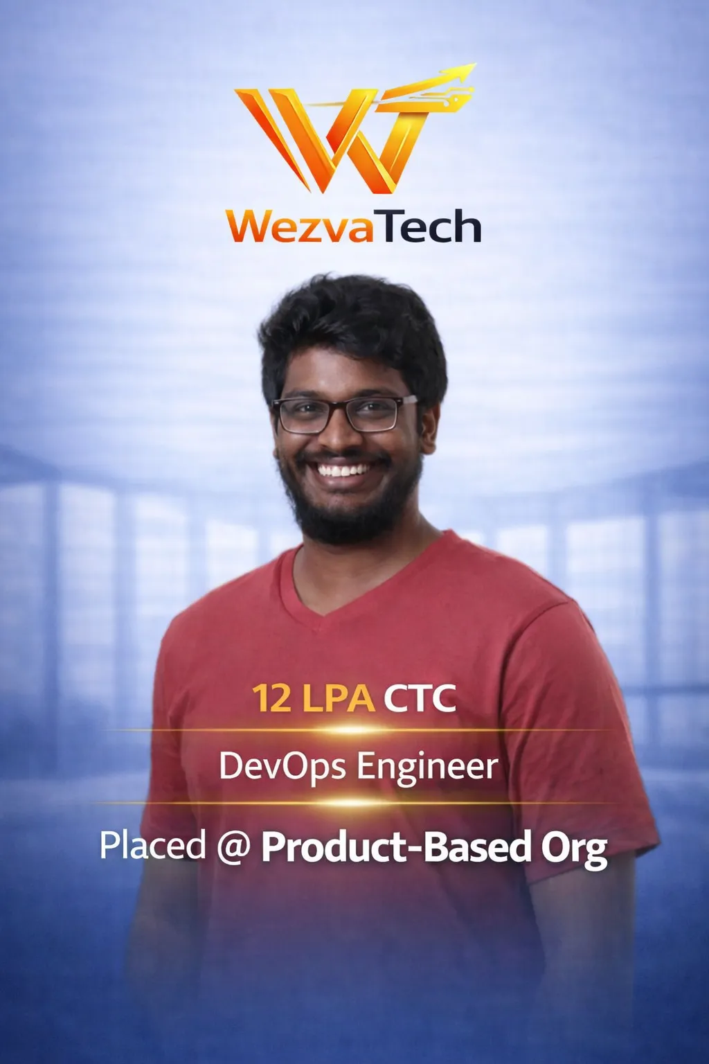 Placed learner 37 from WezvaTech placement outcomes