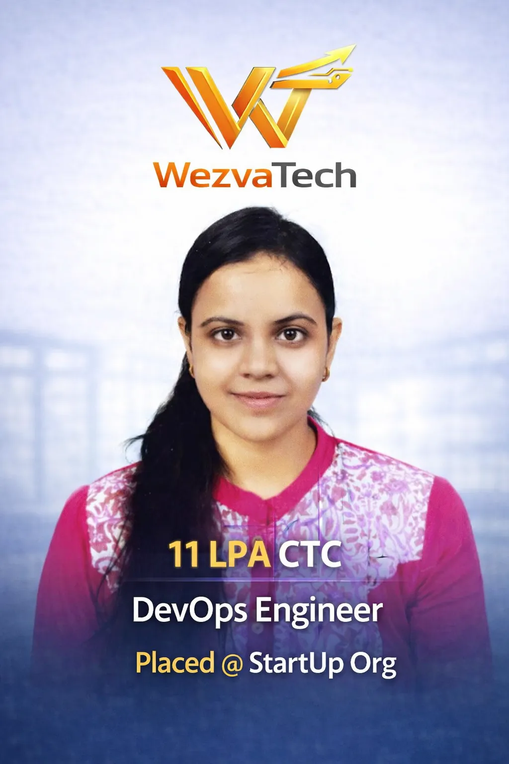 Placed learner 39 from WezvaTech placement outcomes