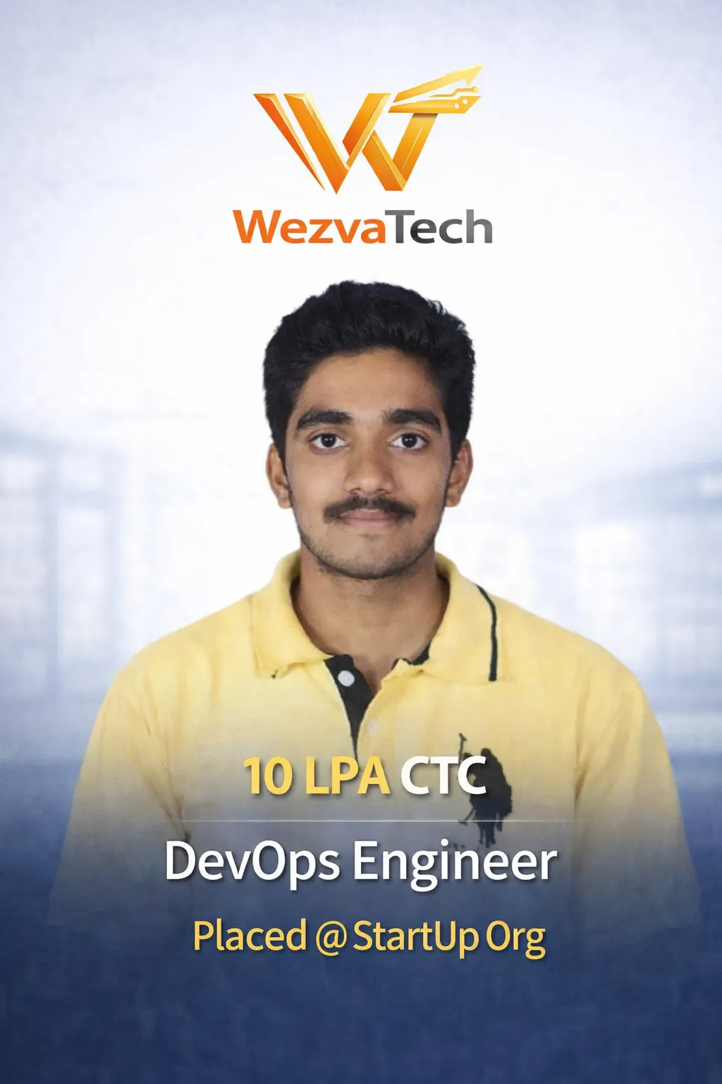 Placed learner 40 from WezvaTech placement outcomes