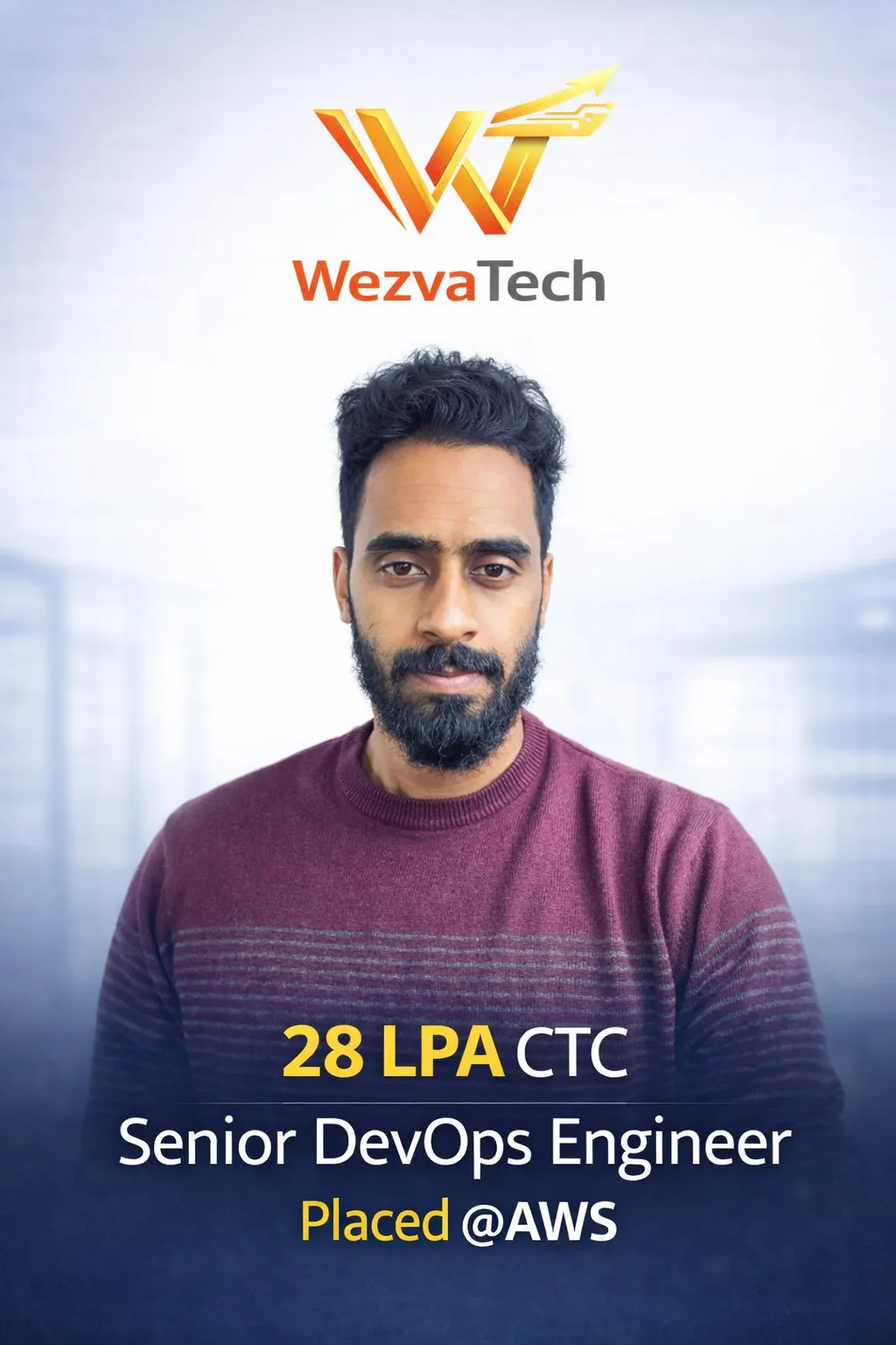 Placed learner 45 from WezvaTech placement outcomes