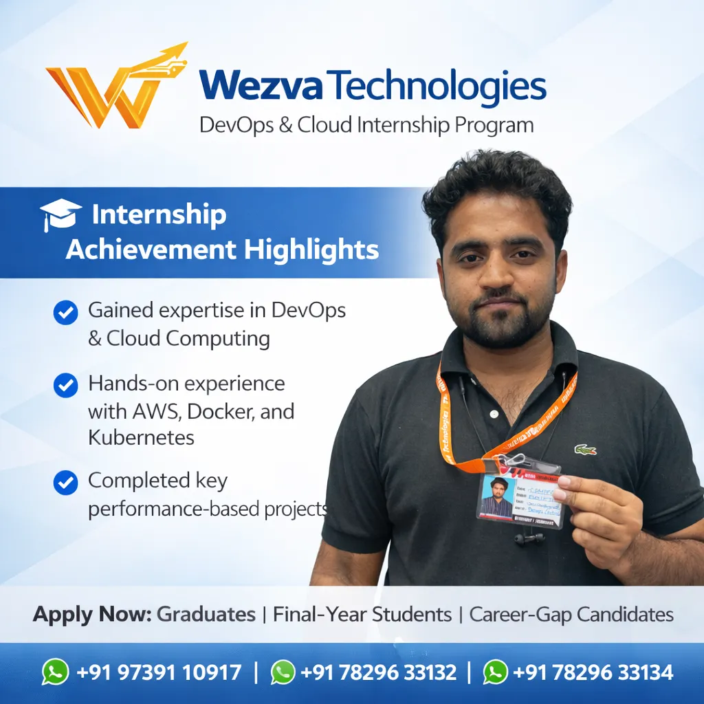 Internship project session 23 at WezvaTech internship program