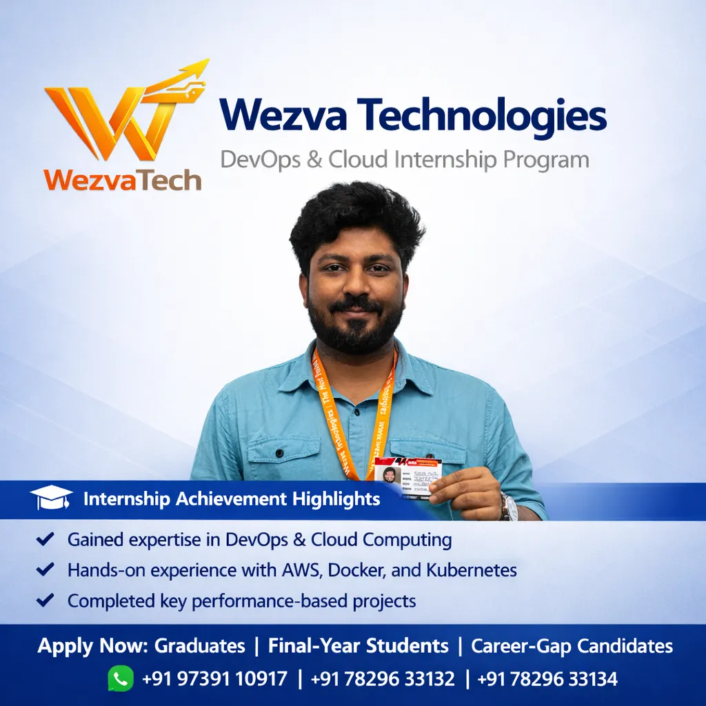 Internship project session 27 at WezvaTech internship program