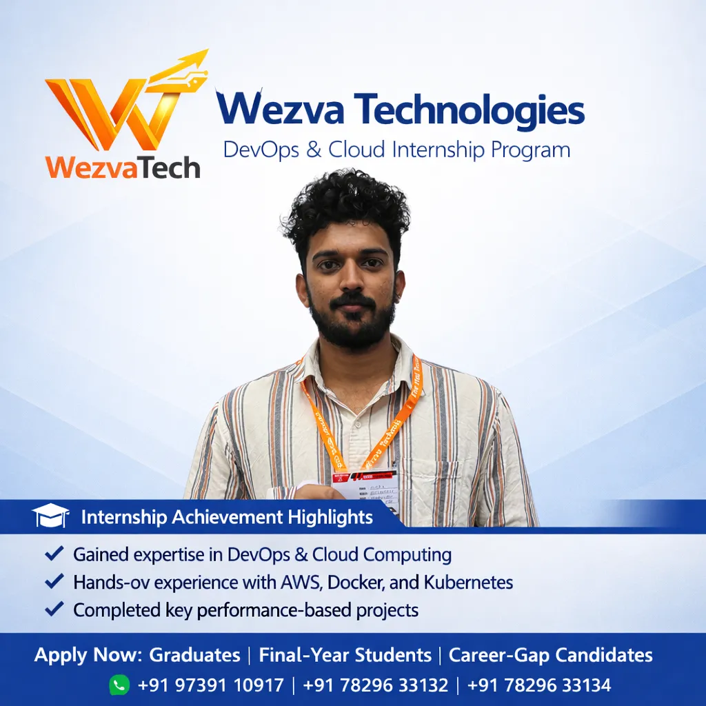 Internship project session 31 at WezvaTech internship program